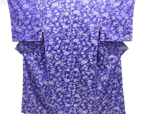 JAPANESE KIMONO / ANTIQUE KIMONO / TAISHO ROMAN STYLE / WOVEN FLORAL PLANTS